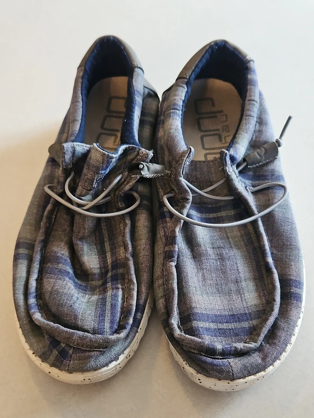 Hey Dude Funk Plaid Blue Grey